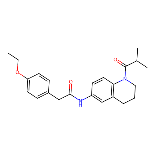 2-(4-ethoxyphenyl)-N-(1-isobutyryl-1,2,3,4-tetrahydroquinolin-6-yl)acetamide structure