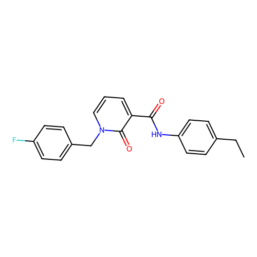 N-(4-ethylphenyl)-1-(4-fluorobenzyl)-2-oxo-1,2-dihydropyridine-3-carboxamide structure