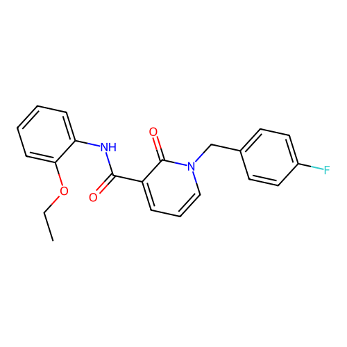 N-(2-ethoxyphenyl)-1-(4-fluorobenzyl)-2-oxo-1,2-dihydropyridine-3-carboxamide structure