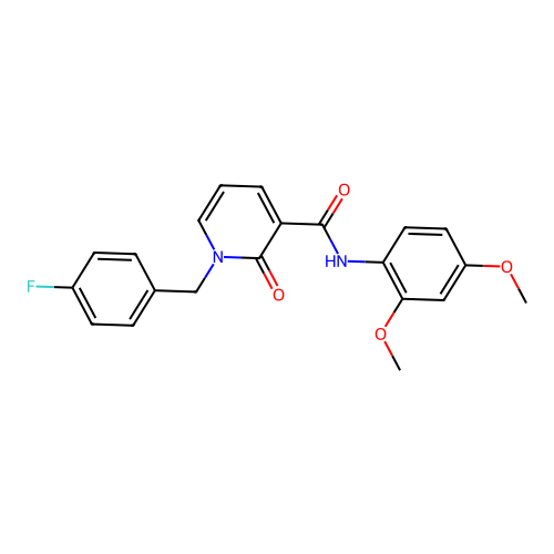 N-(2,4-dimethoxyphenyl)-1-[(4-fluorophenyl)methyl]-2-oxo-1,2-dihydropyridine-3-carboxamide structure