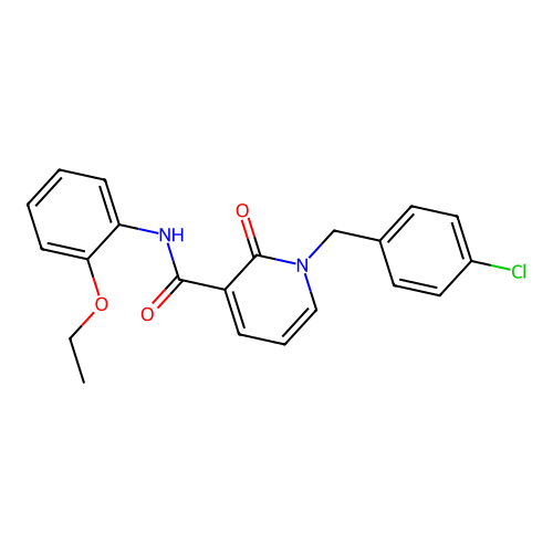 1-(4-chlorobenzyl)-N-(2-ethoxyphenyl)-2-oxo-1,2-dihydropyridine-3-carboxamide structure
