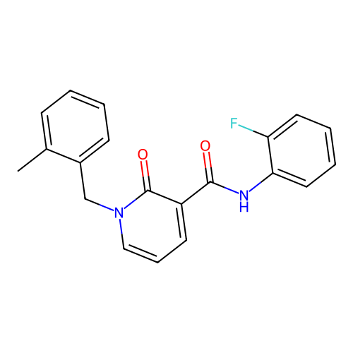 N-(2-fluorophenyl)-1-(2-methylbenzyl)-2-oxo-1,2-dihydropyridine-3-carboxamide structure
