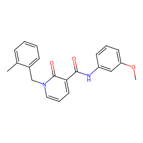 N-(3-methoxyphenyl)-1-(2-methylbenzyl)-2-oxo-1,2-dihydropyridine-3-carboxamide structure