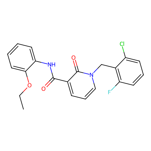 1-[(2-chloro-6-fluorophenyl)methyl]-N-(2-ethoxyphenyl)-2-oxo-1,2-dihydropyridine-3-carboxamide structure