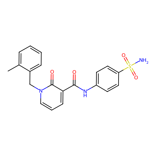 1-(2-methylbenzyl)-2-oxo-N-(4-sulfamoylphenyl)-1,2-dihydropyridine-3-carboxamide structure