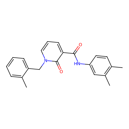 N-(3,4-dimethylphenyl)-1-[(2-methylphenyl)methyl]-2-oxo-1,2-dihydropyridine-3-carboxamide structure