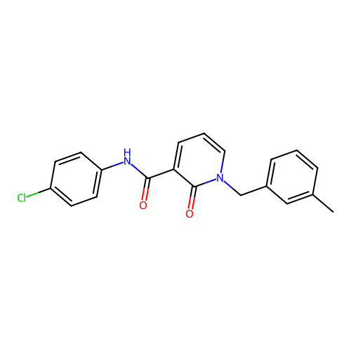 N-(4-chlorophenyl)-1-(3-methylbenzyl)-2-oxo-1,2-dihydropyridine-3-carboxamide structure