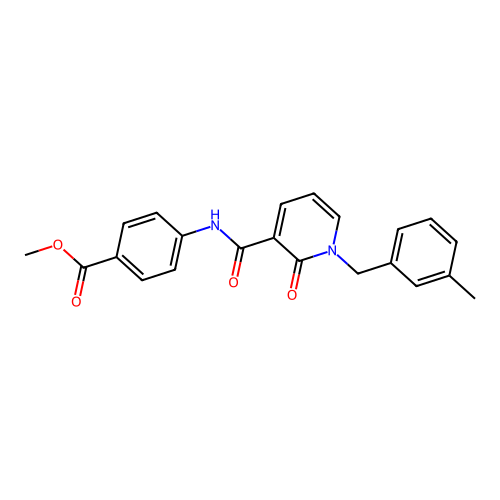 Methyl 4-(1-(3-methylbenzyl)-2-oxo-1,2-dihydropyridine-3-carboxamido)benzoate structure