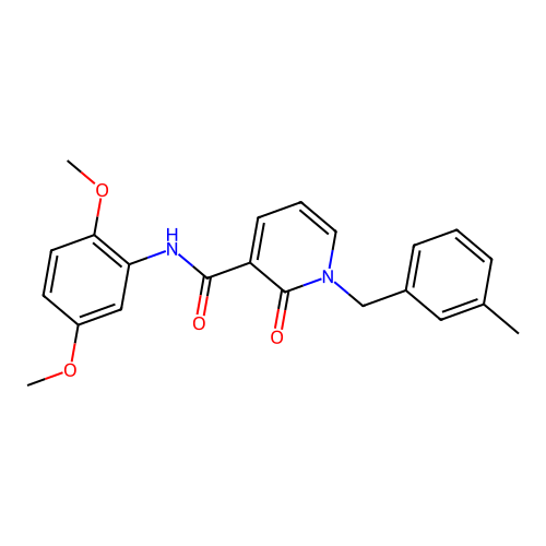 N-(2,5-dimethoxyphenyl)-1-[(3-methylphenyl)methyl]-2-oxo-1,2-dihydropyridine-3-carboxamide structure