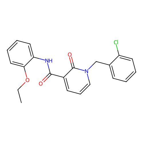1-(2-chlorobenzyl)-N-(2-ethoxyphenyl)-2-oxo-1,2-dihydropyridine-3-carboxamide structure