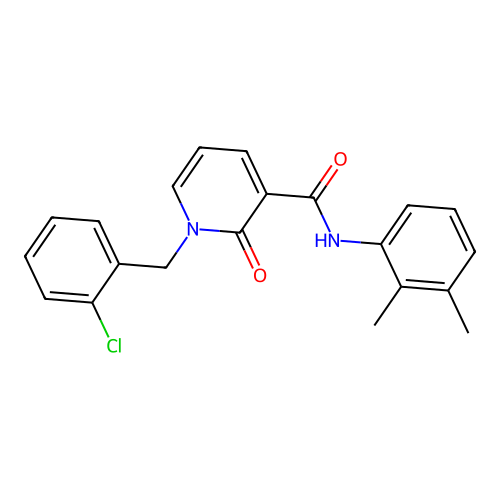 1-[(2-chlorophenyl)methyl]-N-(2,3-dimethylphenyl)-2-oxo-1,2-dihydropyridine-3-carboxamide structure