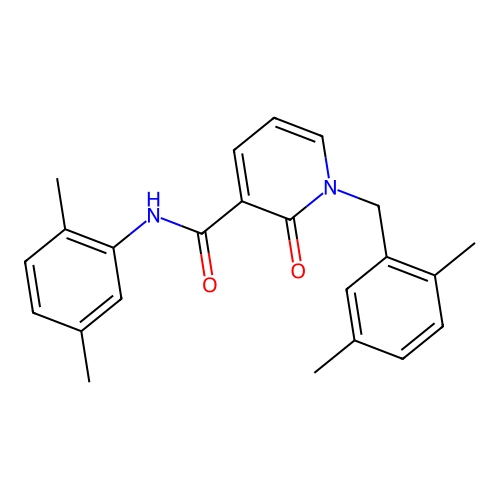 N-(2,5-dimethylphenyl)-1-[(2,5-dimethylphenyl)methyl]-2-oxo-1,2-dihydropyridine-3-carboxamide structure