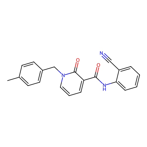 N-(2-cyanophenyl)-1-[(4-methylphenyl)methyl]-2-oxopyridine-3-carboxamide structure