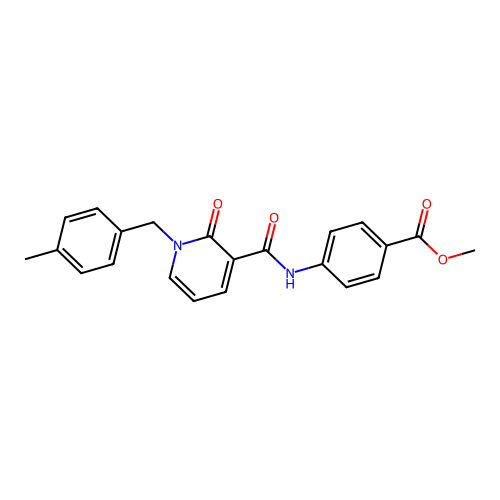 Methyl 4-[[1-[(4-methylphenyl)methyl]-2-oxopyridine-3-carbonyl]amino]benzoate structure
