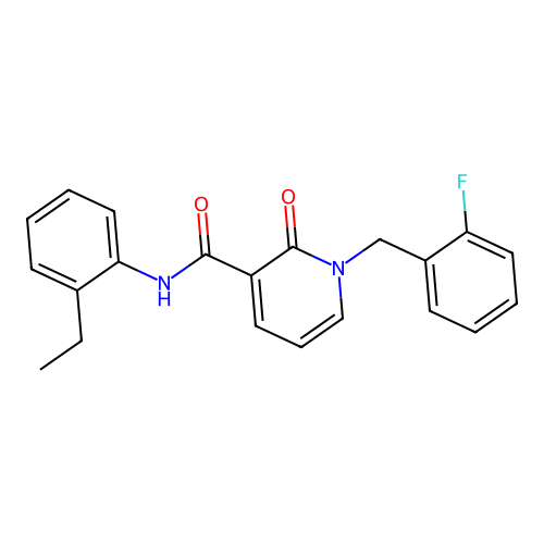 N-(2-ethylphenyl)-1-(2-fluorobenzyl)-2-oxo-1,2-dihydropyridine-3-carboxamide structure