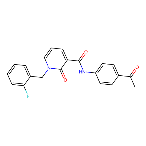 N-(4-acetylphenyl)-1-(2-fluorobenzyl)-2-oxo-1,2-dihydropyridine-3-carboxamide structure