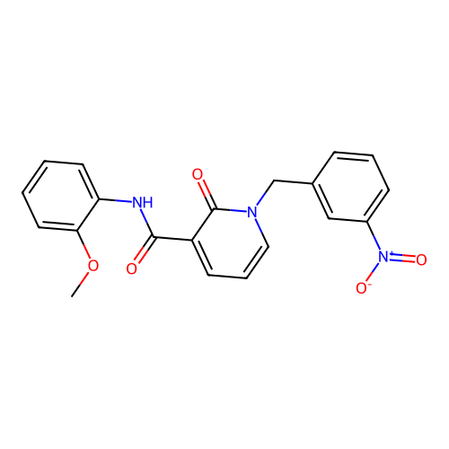 N-(2-methoxyphenyl)-1-(3-nitrobenzyl)-2-oxo-1,2-dihydropyridine-3-carboxamide structure
