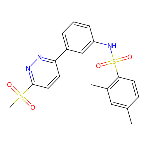 2,4-dimethyl-N-[3-(6-methylsulfonylpyridazin-3-yl)phenyl]benzenesulfonamide structure