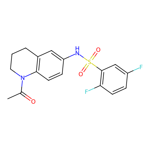 N-(1-acetyl-3,4-dihydro-2H-quinolin-6-yl)-2,5-difluorobenzenesulfonamide structure