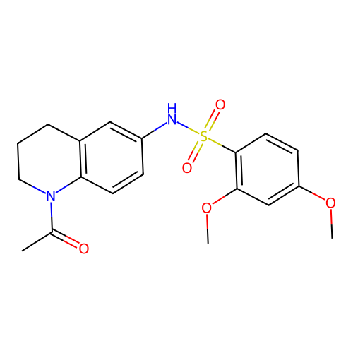 N-(1-acetyl-3,4-dihydro-2H-quinolin-6-yl)-2,4-dimethoxybenzenesulfonamide structure