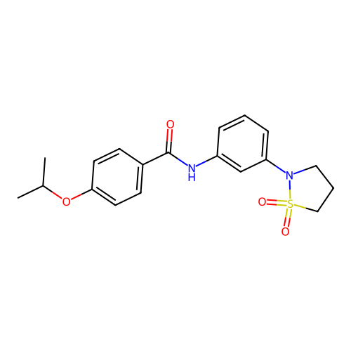 N-(3-(1,1-dioxidoisothiazolidin-2-yl)phenyl)-4-isopropoxybenzamide structure