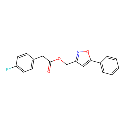 (5-Phenyl-1,2-oxazol-3-yl)methyl 2-(4-fluorophenyl)acetate structure