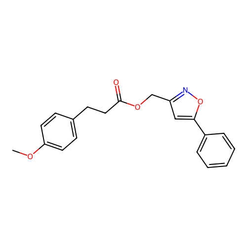 (5-Phenyl-1,2-oxazol-3-yl)methyl 3-(4-methoxyphenyl)propanoate structure