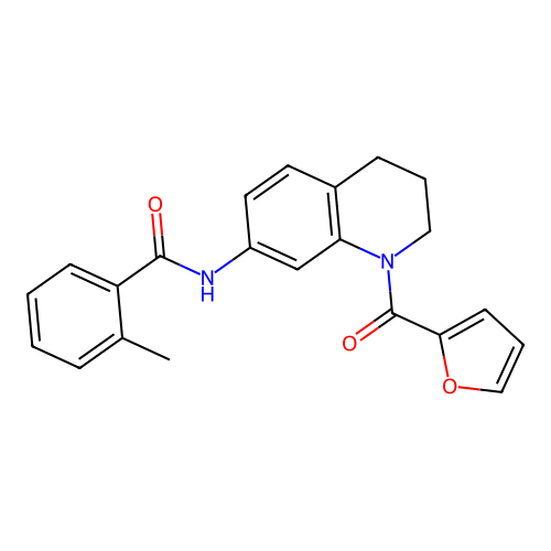 N-[1-(furan-2-carbonyl)-1,2,3,4-tetrahydroquinolin-7-yl]-2-methylbenzamide structure