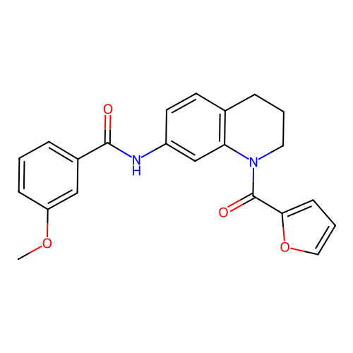 N-[1-(furan-2-carbonyl)-1,2,3,4-tetrahydroquinolin-7-yl]-3-methoxybenzamide structure
