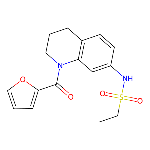 N-[1-(furan-2-carbonyl)-3,4-dihydro-2H-quinolin-7-yl]ethanesulfonamide structure