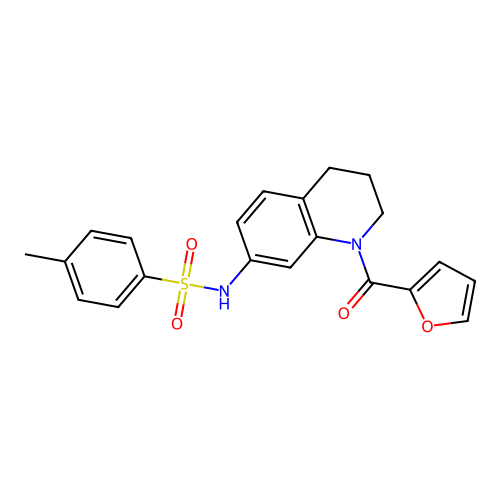 N-[1-(furan-2-carbonyl)-1,2,3,4-tetrahydroquinolin-7-yl]-4-methylbenzene-1-sulfonamide structure