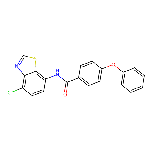 N-(4-chloro-1,3-benzothiazol-7-yl)-4-phenoxybenzamide structure