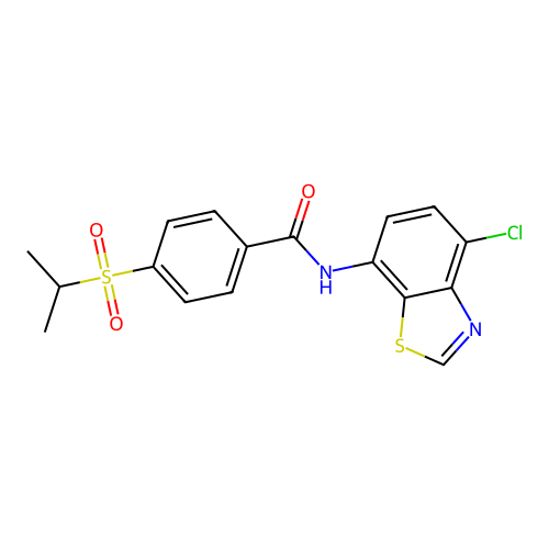 N-(4-chlorobenzo[d]thiazol-7-yl)-4-(isopropylsulfonyl)benzamide structure