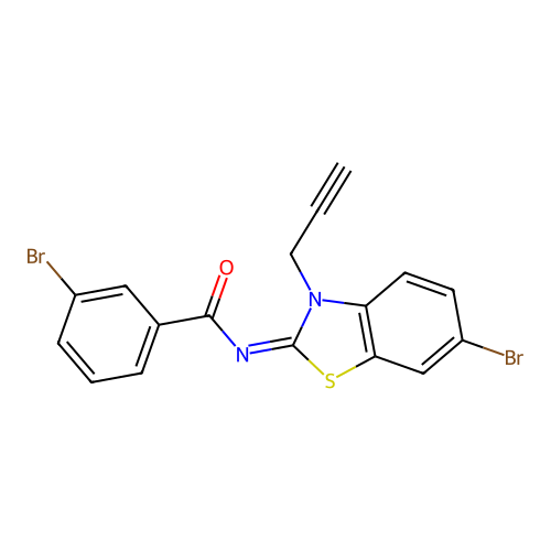 (Z)-3-bromo-N-(6-bromo-3-(prop-2-yn-1-yl)benzo[d]thiazol-2(3H)-ylidene)benzamide structure