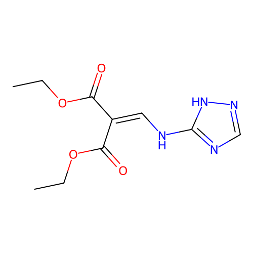 diethyl 2-[(1H-1,2,4-triazol-5-ylamino)methylidene]propanedioate structure