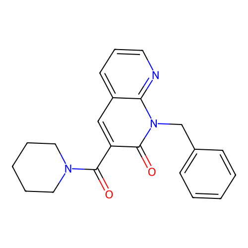 1-Benzyl-3-(piperidine-1-carbonyl)-1,2-dihydro-1,8-naphthyridin-2-one structure