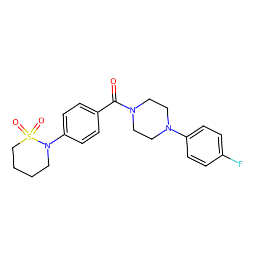 [4-(1,1-Dioxothiazinan-2-yl)phenyl]-[4-(4-fluorophenyl)piperazin-1-yl]methanone structure