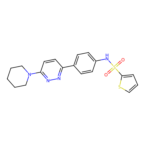 N-[4-(6-piperidin-1-ylpyridazin-3-yl)phenyl]thiophene-2-sulfonamide structure