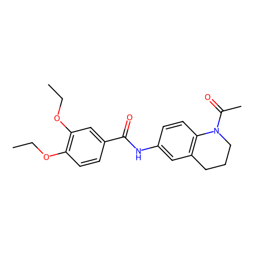 N-(1-acetyl-1,2,3,4-tetrahydroquinolin-6-yl)-3,4-diethoxybenzamide structure