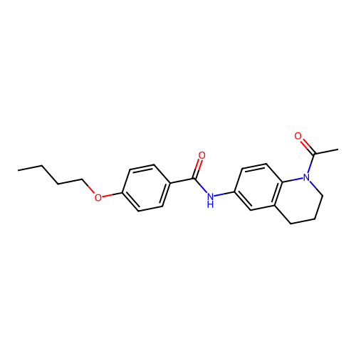 N-(1-acetyl-1,2,3,4-tetrahydroquinolin-6-yl)-4-butoxybenzamide structure
