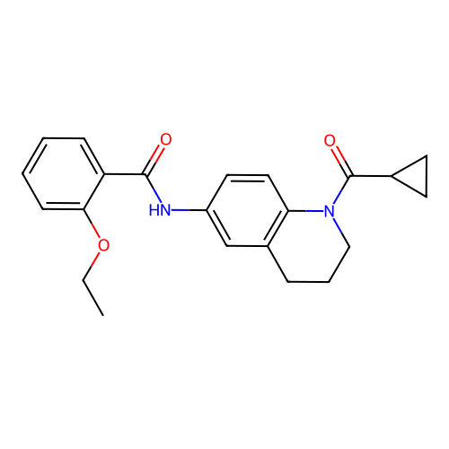 N-(1-cyclopropanecarbonyl-1,2,3,4-tetrahydroquinolin-6-yl)-2-ethoxybenzamide structure
