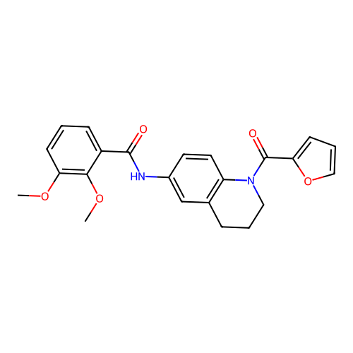 N-[1-(furan-2-carbonyl)-1,2,3,4-tetrahydroquinolin-6-yl]-2,3-dimethoxybenzamide structure