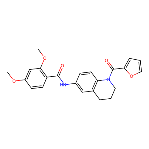 N-[1-(furan-2-carbonyl)-1,2,3,4-tetrahydroquinolin-6-yl]-2,4-dimethoxybenzamide structure