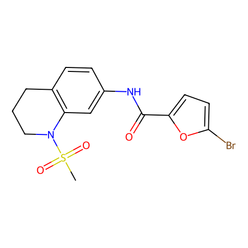 5-bromo-N-(1-methylsulfonyl-3,4-dihydro-2H-quinolin-7-yl)furan-2-carboxamide structure