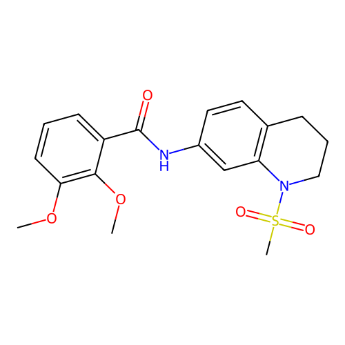 2,3-dimethoxy-N-(1-methylsulfonyl-3,4-dihydro-2H-quinolin-7-yl)benzamide structure