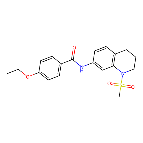 4-ethoxy-N-(1-methylsulfonyl-3,4-dihydro-2H-quinolin-7-yl)benzamide structure
