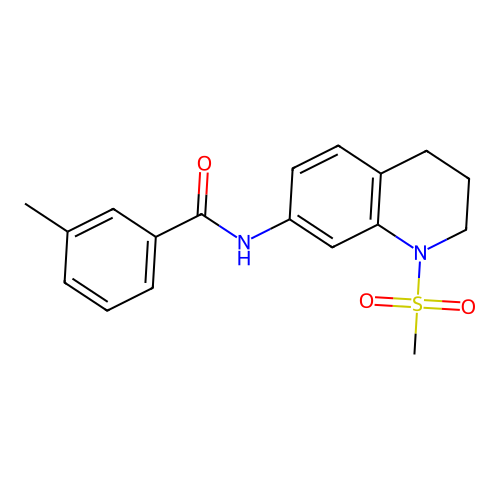 3-methyl-N-(1-methylsulfonyl-3,4-dihydro-2H-quinolin-7-yl)benzamide structure