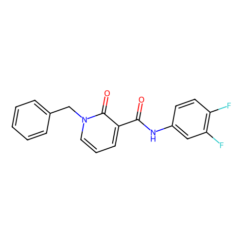 1-benzyl-N-(3,4-difluorophenyl)-2-oxo-1,2-dihydropyridine-3-carboxamide structure
