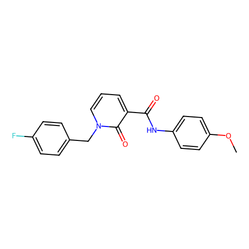 1-(4-fluorobenzyl)-N-(4-methoxyphenyl)-2-oxo-1,2-dihydropyridine-3-carboxamide structure
