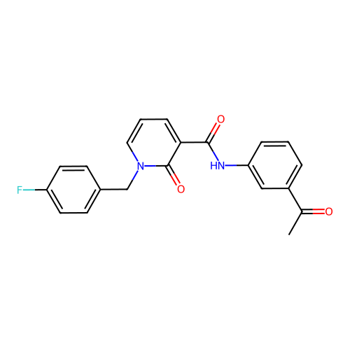 N-(3-acetylphenyl)-1-(4-fluorobenzyl)-2-oxo-1,2-dihydropyridine-3-carboxamide structure